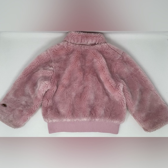 ROOTS: Fuzzy Pink Bomber Jacket, Kids Size 4T - Picture 2 of 8